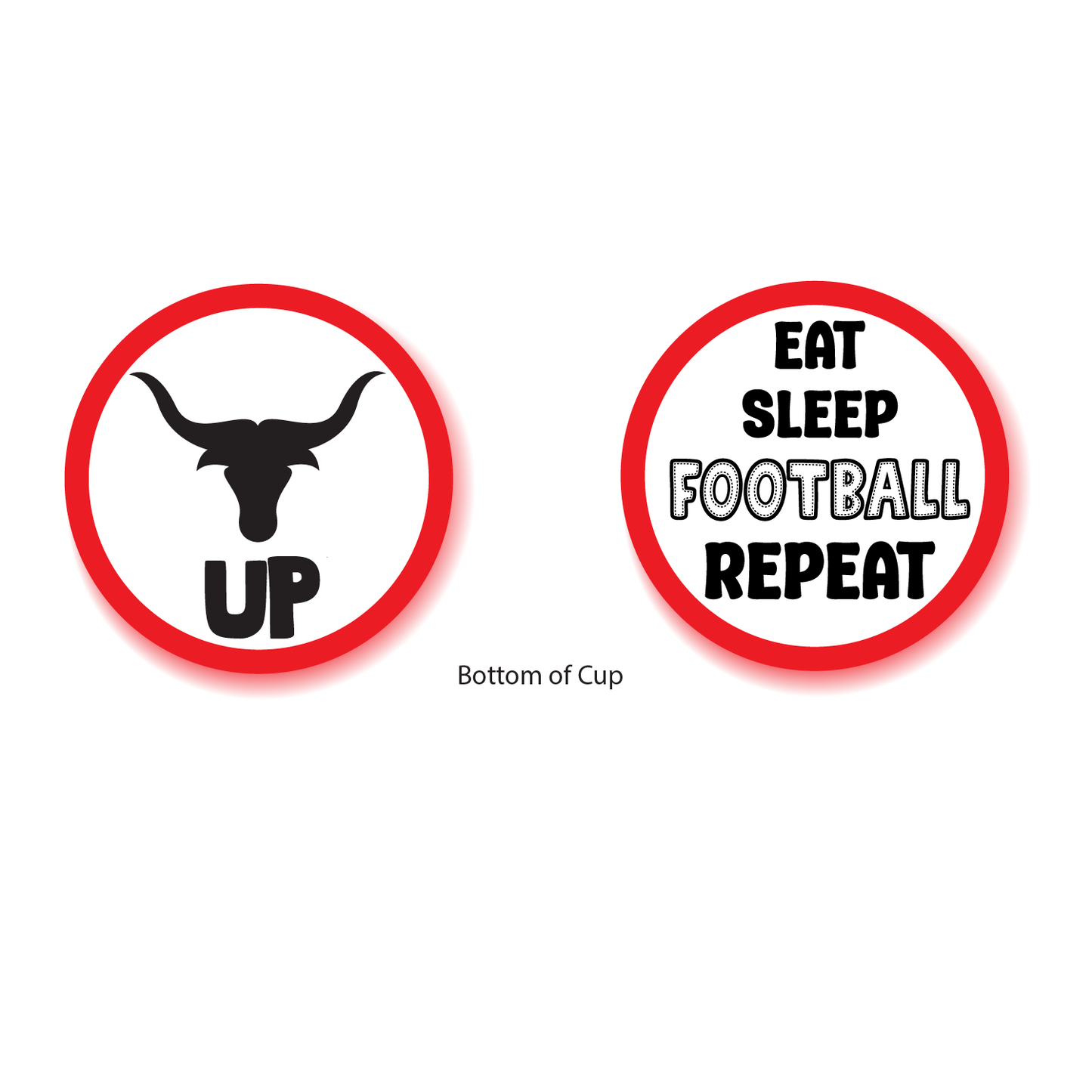 Texas - Horns Up & Sleep, Eat, Football - 16 oz Party Cups (50 Count)