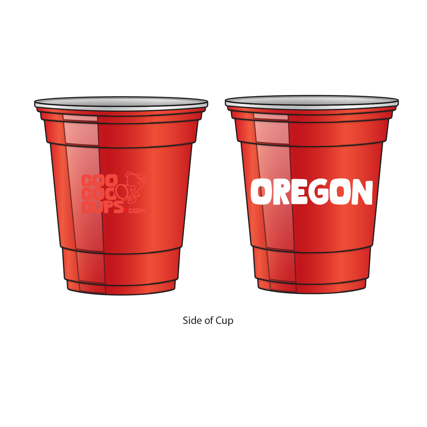 Oregon - Duck & Big Duck Energy - 16 oz Party Cups (50 Count)