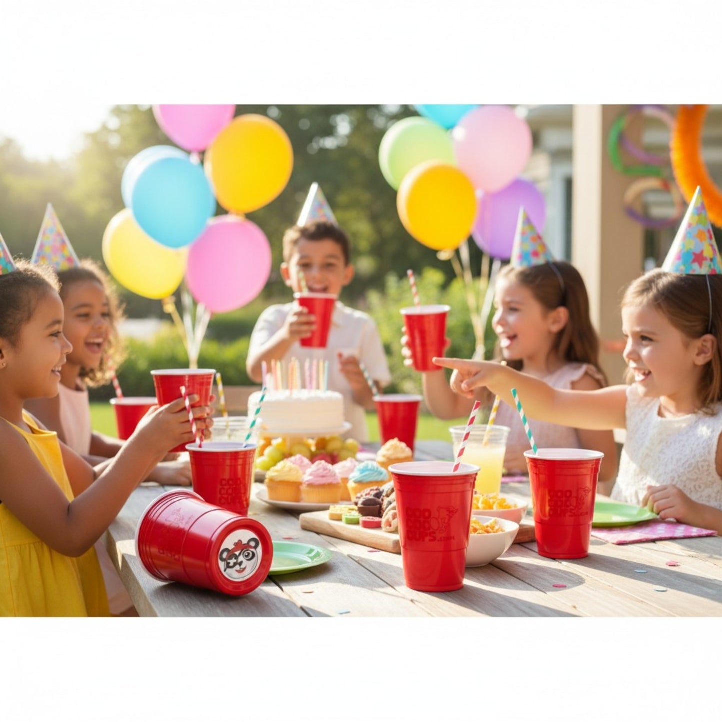 CooCoo Cups® 16oz Pirate Panda Party Cups - 50 Count