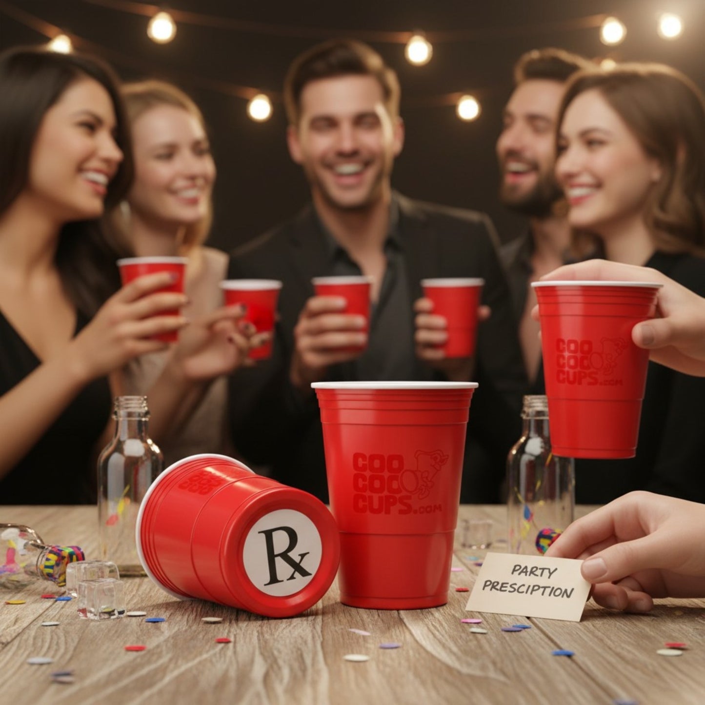 CooCoo Cups® 16oz "Rx" Party Cups - 50 Count