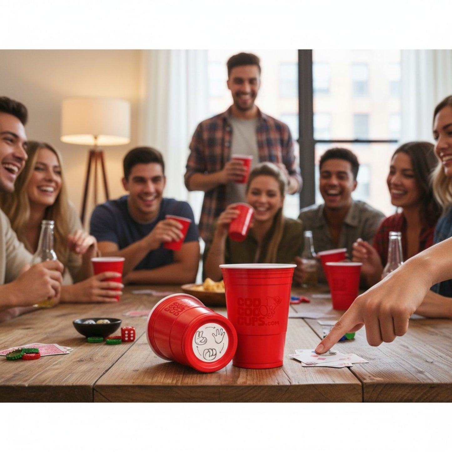 CooCoo Cups® 16oz Rock, Paper, Scissors Party Cups - 50 Count