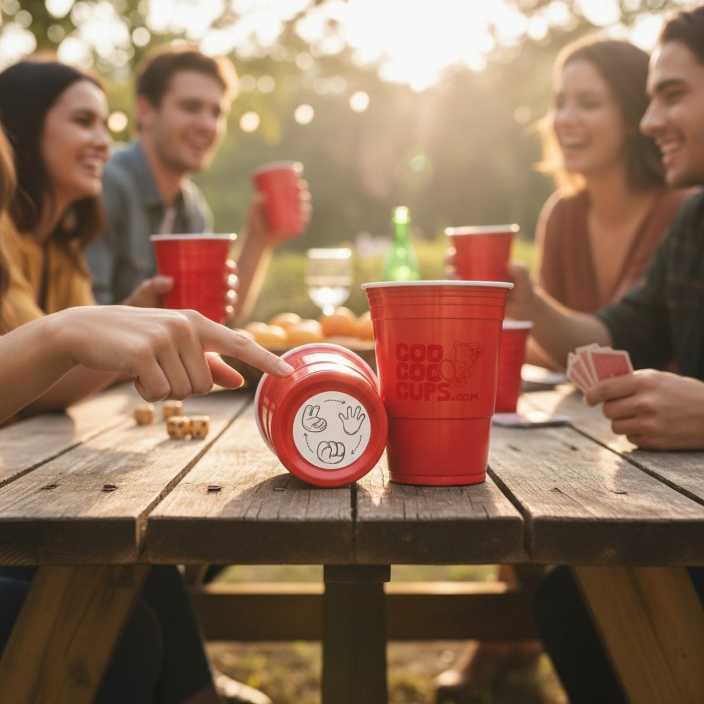 CooCoo Cups® 16oz Rock, Paper, Scissors Party Cups - 50 Count