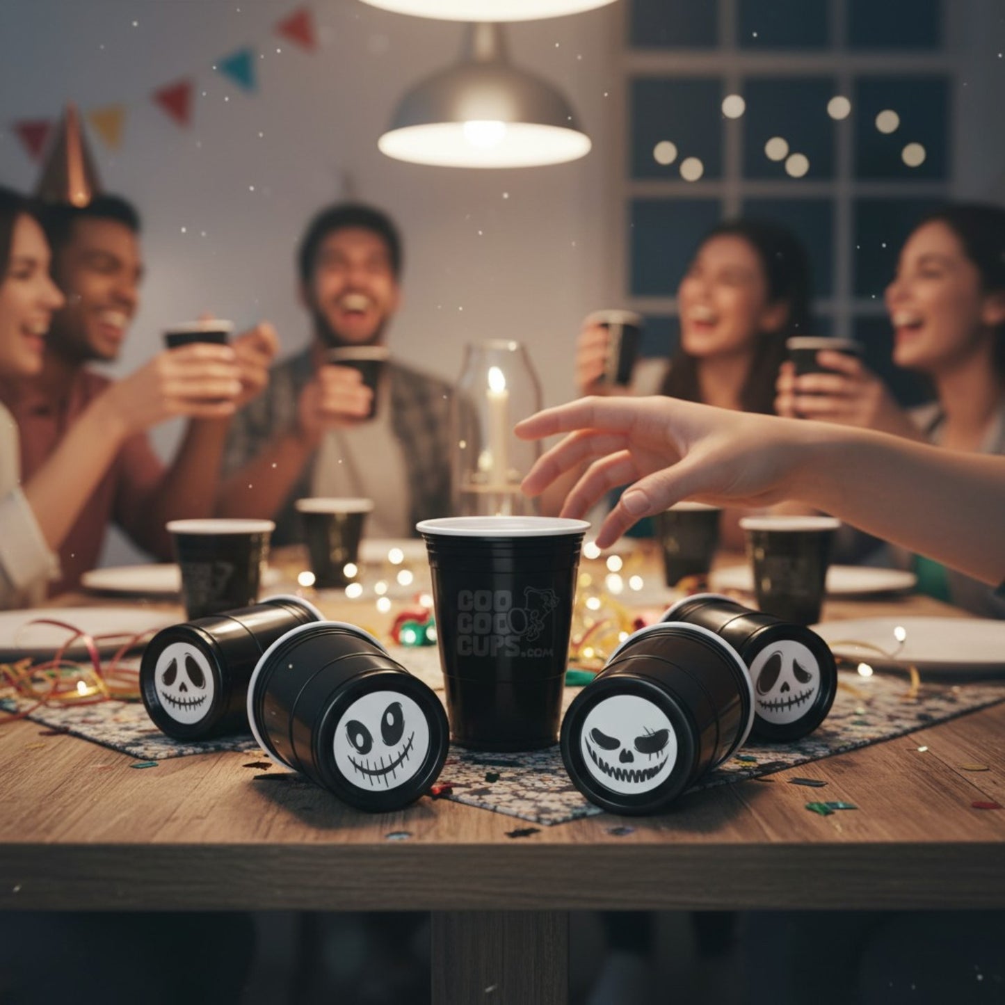 CooCoo Cups® 16oz Scary Faces Party Cups - 50 Count