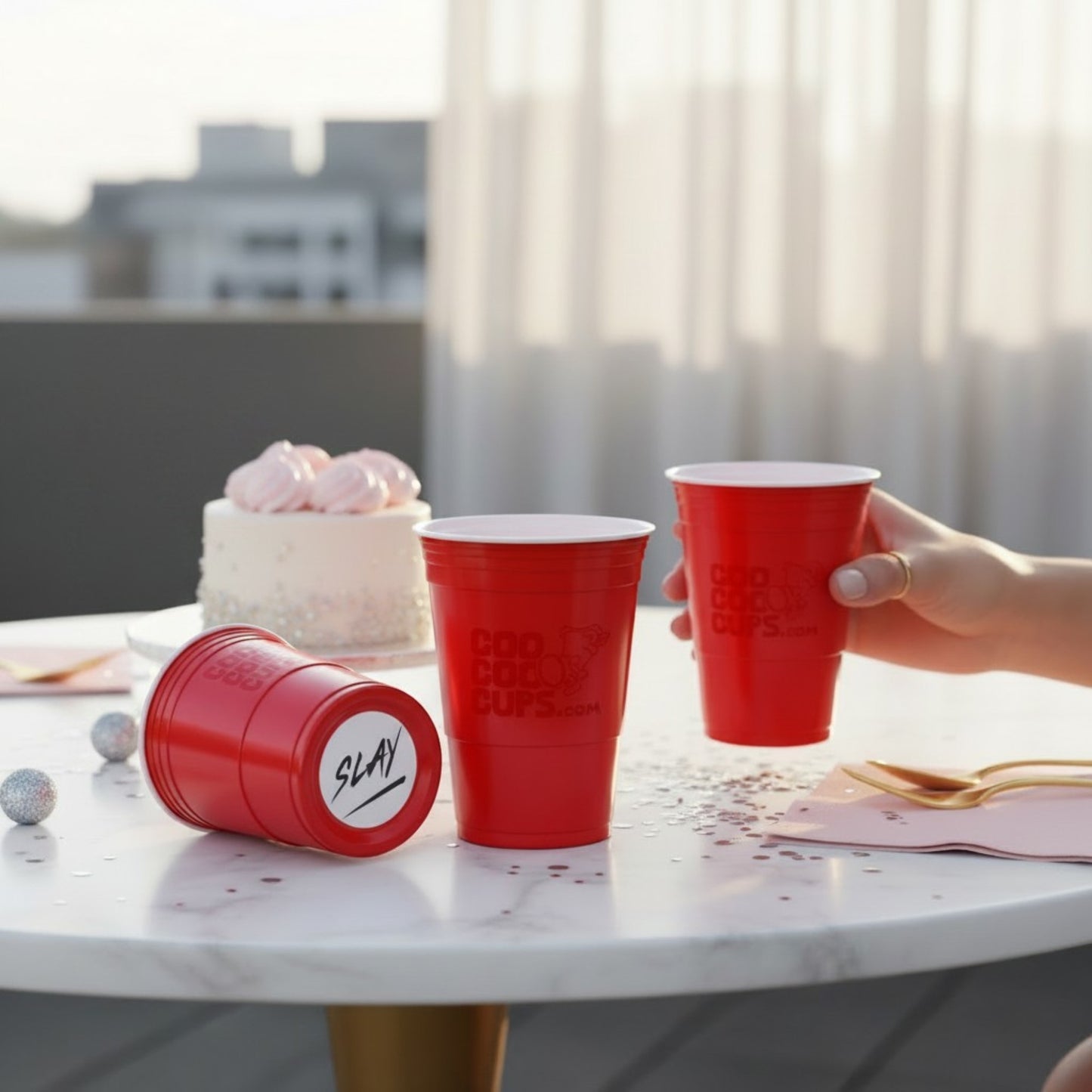 CooCoo Cups® 16oz "SLAY" Party Cups - 50 Count