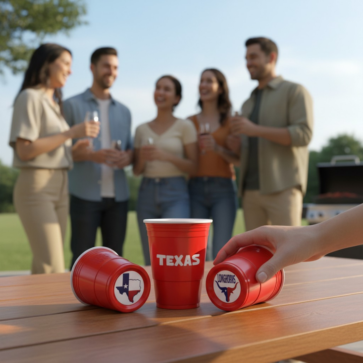 CooCoo Cups® 16oz Texas "State of Texas & Longhorns" Party Cups - 50 Count