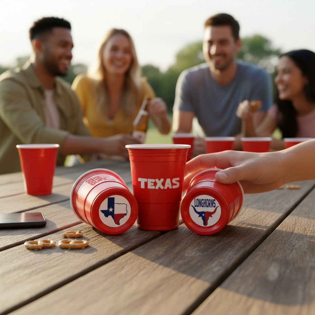 CooCoo Cups® 16oz Texas "State of Texas & Longhorns" Party Cups - 50 Count