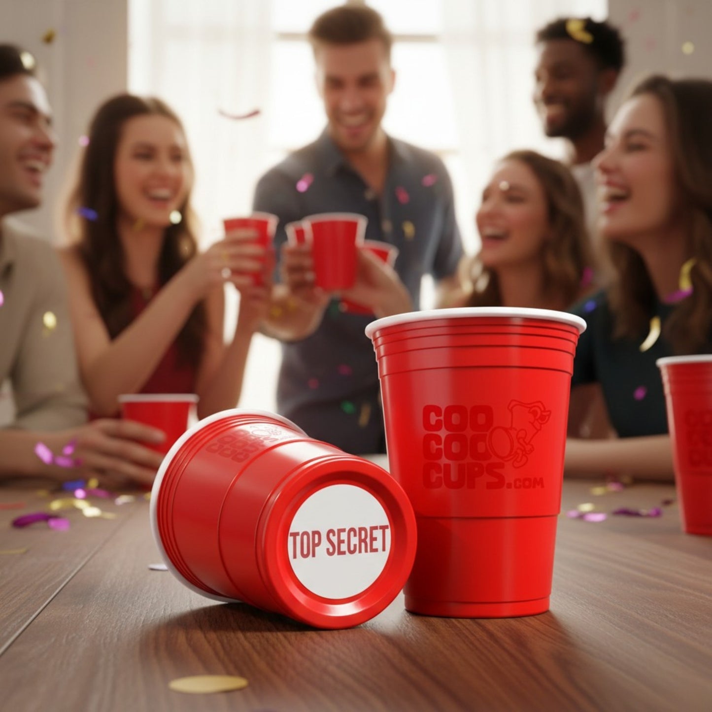 CooCoo Cups® 16oz "TOP SECRET" Party Cups - 50 Count