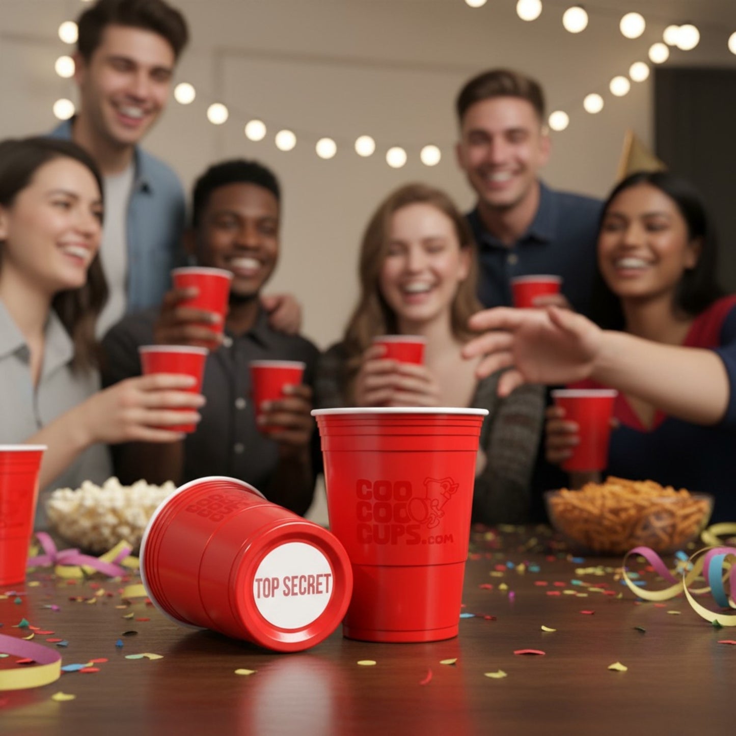CooCoo Cups® 16oz "TOP SECRET" Party Cups - 50 Count