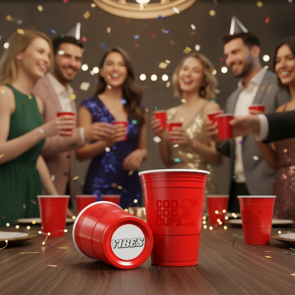 CooCoo Cups® 16oz "VIBES" Party Cups - 50 Count