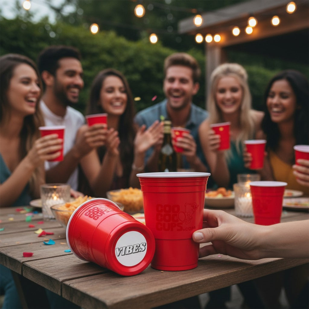 CooCoo Cups® 16oz "VIBES" Party Cups - 50 Count