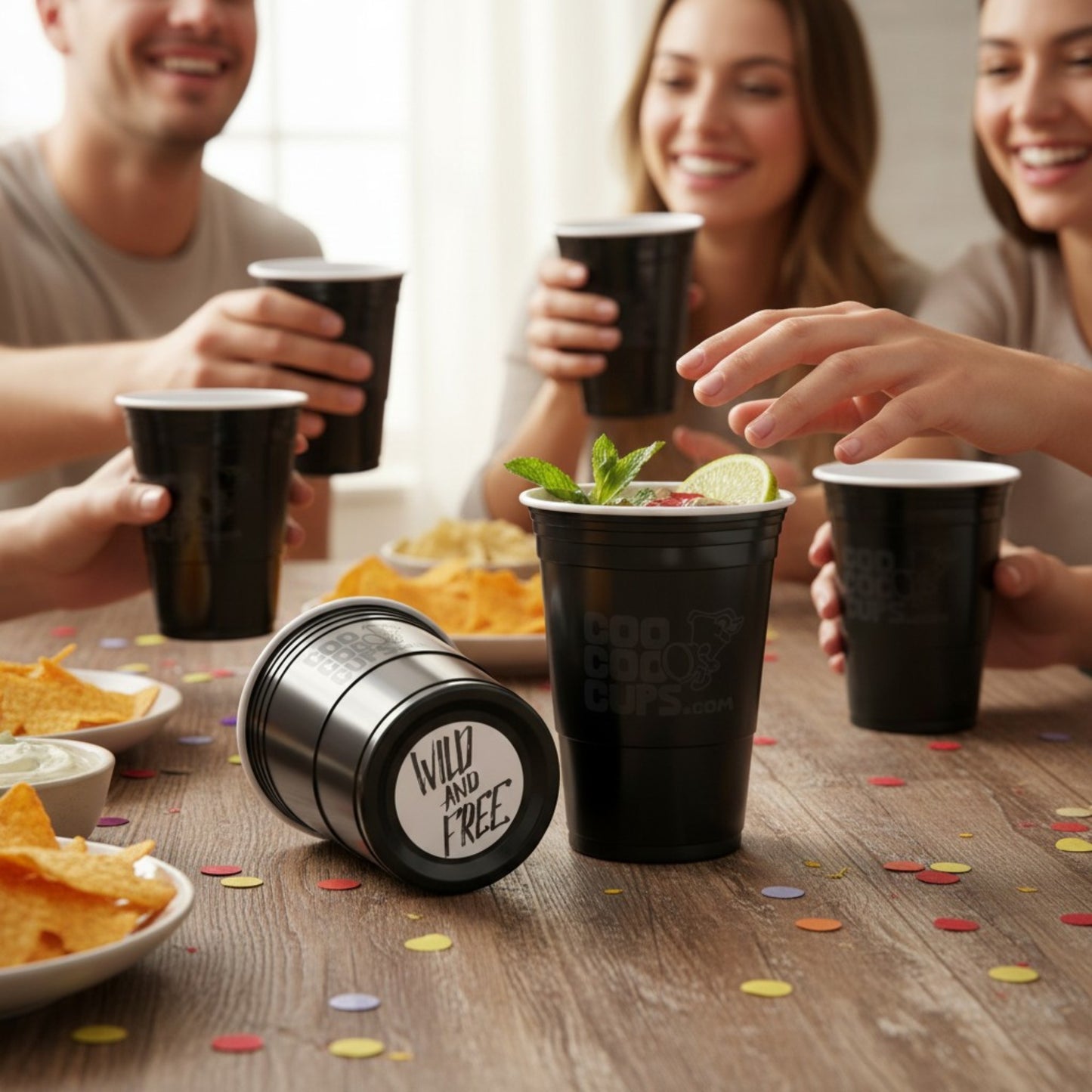 CooCoo Cups® 16oz "Wild And Free" Party Cups - 50 Count
